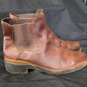 Timberland Women's Chestnut Leather Ankle Boots